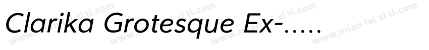 Clarika Grotesque Ex字体转换